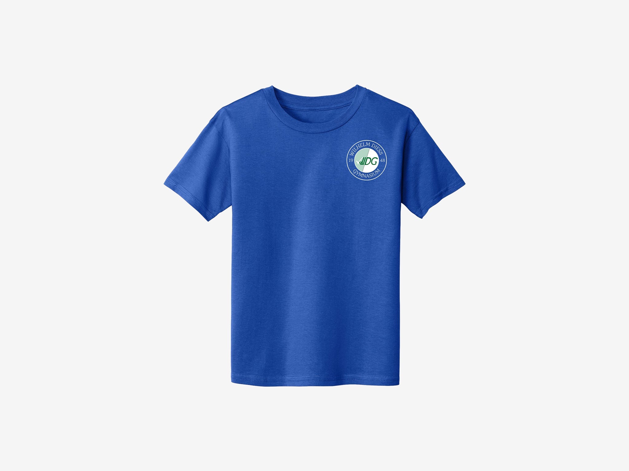 Blaues Basic T-Shirt des Wilhelm-Diess-Gymnasiums Pocking