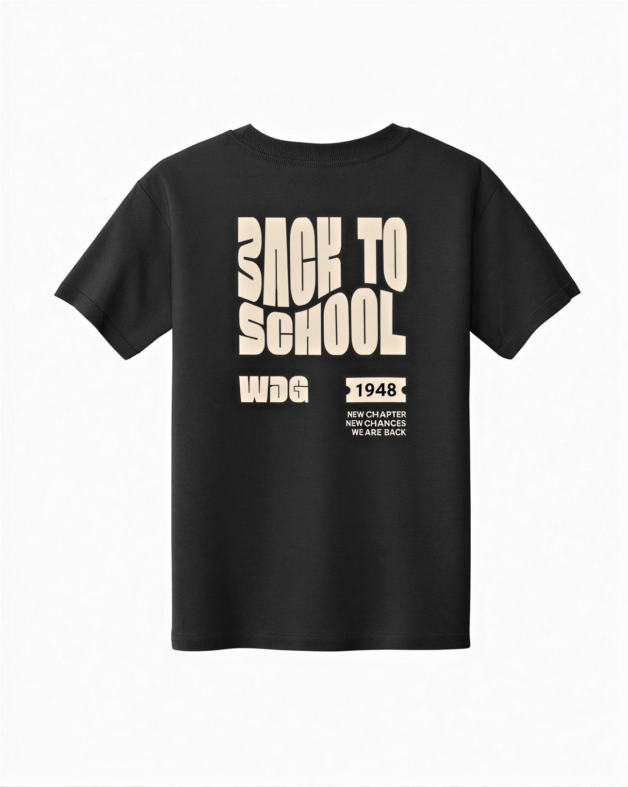 Schwarzes Kinder T-Shirt mit modernem Back To School Design