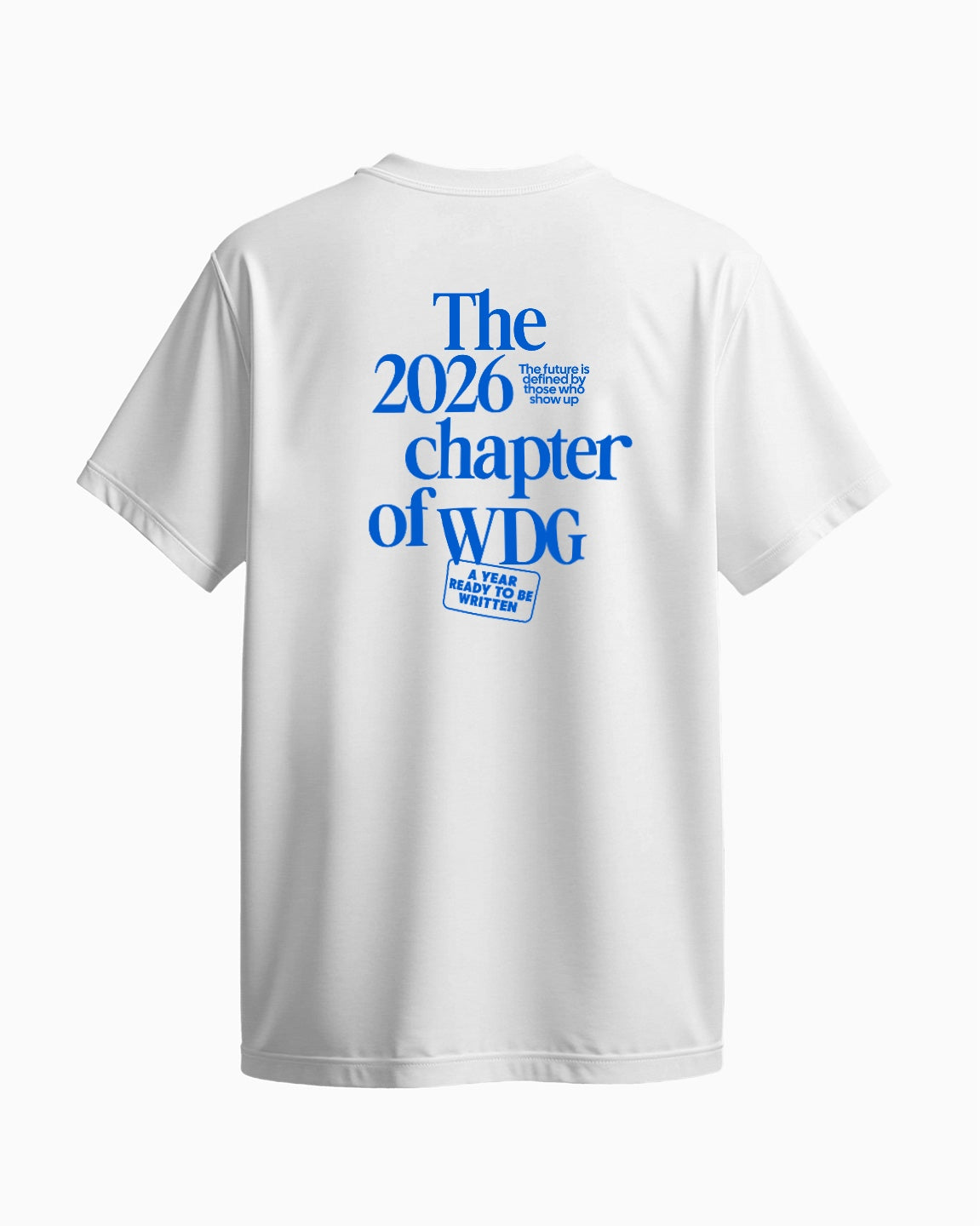 Weißes T-Shirt für Herren im regular Schnitt mit modernem Chatper 2026 Design